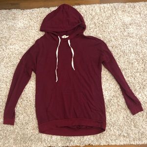 burgundy hoodie